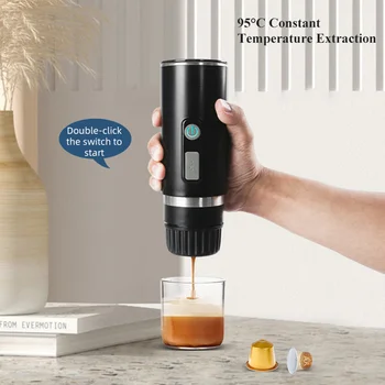  Портативная полностью автоматическая кофеварка эспрессо Беспроводная мини-электрическая кофемашина для капсульного кофейного порошка