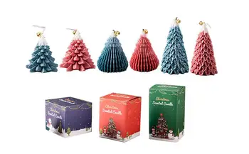  Праздничные ароматические свечи для рождественского подарка Рождественская елка в форме украшения рабочего стола Креативный праздничный подарок для семьи и друзей