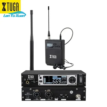  профессиональный UHF 1 canales pistas independientes stereo transmisor sistema inlambrico monitoreo audio
