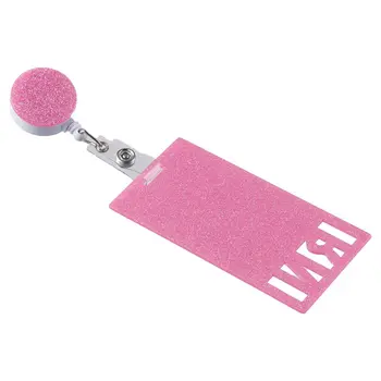  Пурпурно-красный Выдвижной подарок RN Пластик Брелок для ключей Держатель удостоверения личности Офис