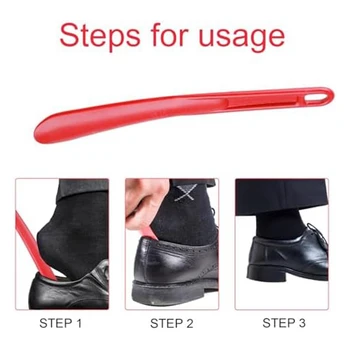 рожок для обуви - 25 см - Короткая ручка - Очень устойчивый - С отверстием для подвешивания - Эргономичная форма - Подходит для женщин, людей