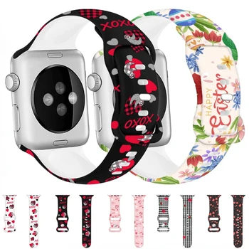  Силиконовый ремешок ко Дню святого Валентина для ремешка Apple Watch 49 мм 45 мм 44 мм 42 мм 41 мм 40 мм Подарочный браслет Ремень IWatch Ultra2 9 8 7 6 5 4 SE