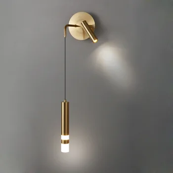   Современный простой прикроватный настенный светильник Спальня Гостиная Фон Настенный декор Свет Прожектор Nordic Creative Настенные светильники для дома