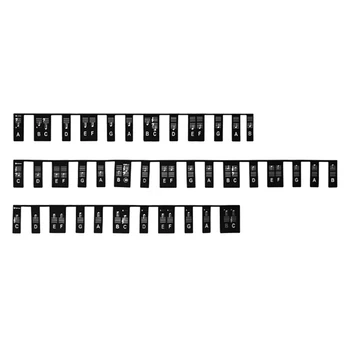  Съемные этикетки для заметок на клавиатуре фортепиано наклейки на фортепиано 88 клавиш для обучения, многоразовые наклейки на клавиши пианино для начинающих (черный)