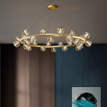  Украшение гостиной для дома винтажные подвесные потолочные светильники столовая люстра внутреннее освещение подвесной светильник блеск