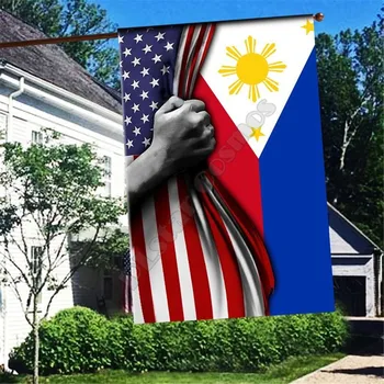  Филиппины Флаг Америки 3D Полная печать Садовые флаги Украшение висячего дома