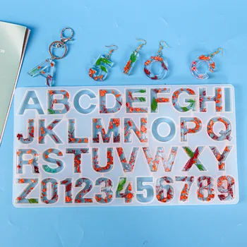  Эпоксидный гель для изготовления силиконовой формы из 26 английских букв и арабских цифр, пусть ваш ребенок учится во время выполнения